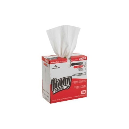 GEORGIA-PACIFIC GP Brawny Industrial White 4-Ply Scrim Reinforced Paper Wipers, 166 Sheets/Box 5 Boxes/Case-29050/03 29050/03